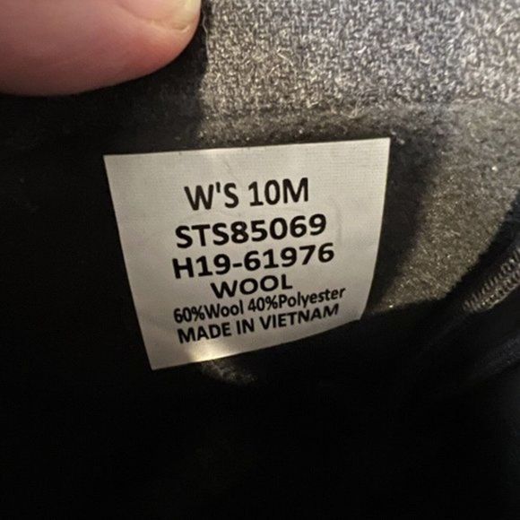 Womens Sperry Black Wool Leather‎ Ankle Duck Winter Snow Boots Size 10 M GUC - Picture 6 of 6